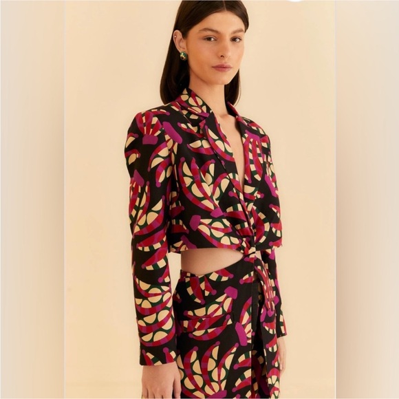 Farm Rio: Colorful Patterned cut out Blazer - Picture 3 of 13